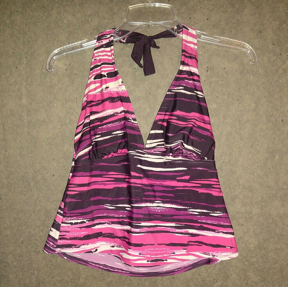 Multi-colored tankini top size L